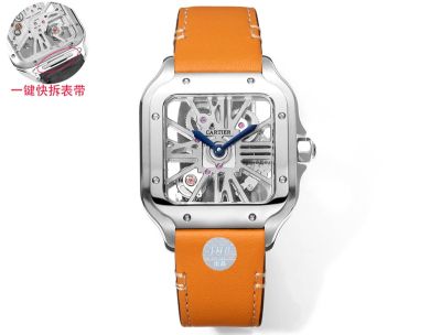 THB Factory Cartier Santos Skeleton Face 39.8*9.08mm Swiss Langda 4S20 Movement Watch